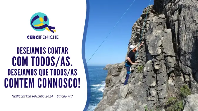 Capa da sétima edição da newsletter, de janeiro de 2024, por parte da Cercipeniche