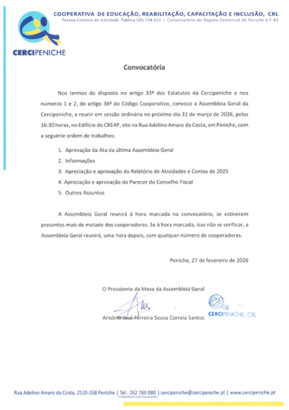 Convocatoria Assembleia Geral