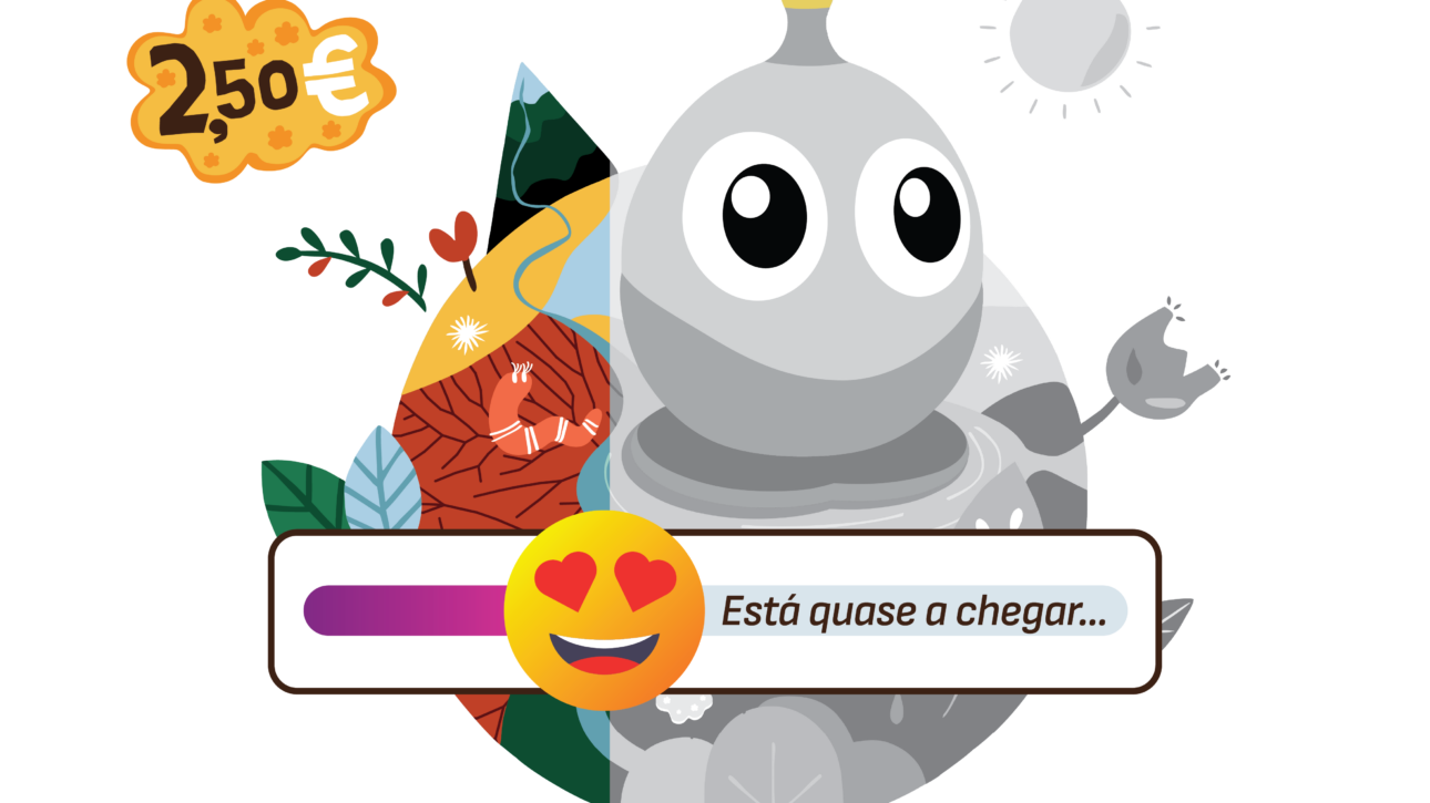 Cartaz do Pirilampo Mágico 2026. Ao centro, o pirilampo de cor cinzenta. À volta, elementos da natureza como folhas, montanhas, abelha e sol. No topo lê-se ‘Pirilampo Mágico 2026’ . Na parte inferior, a frase ‘A solidariedade tem raízes firmes’, acompanhada dos logótipos das entidades organizadoras e parceiras.
